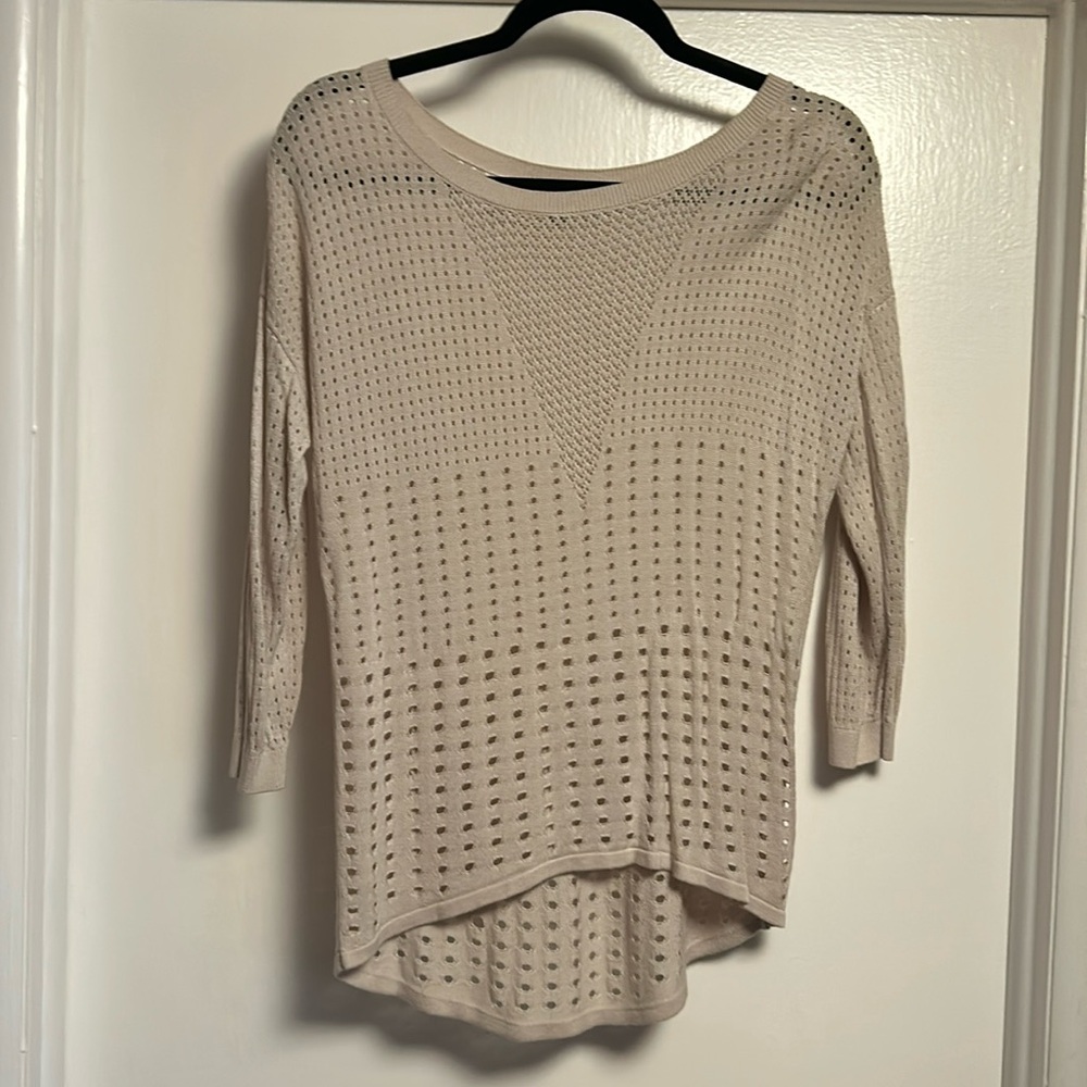 Tan express quarter sleeve sweater